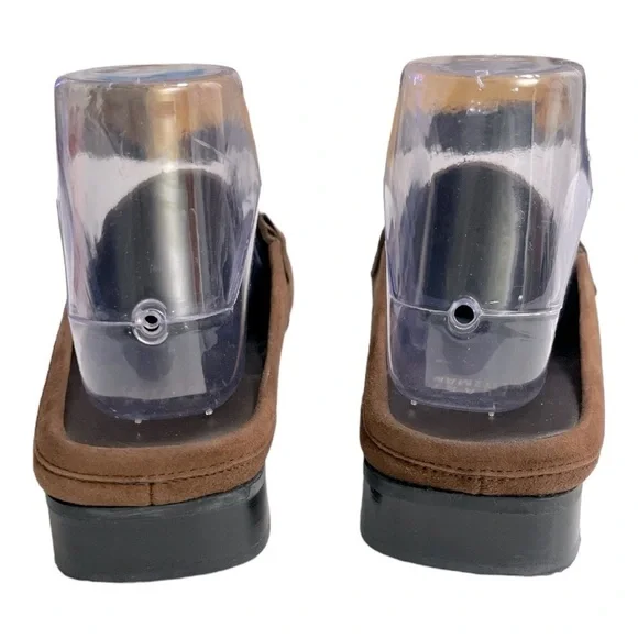 Stuart Weitzman Slip-On Loafers Brown Suede with Gem Embellishment size 8W - Picture 4 of 8